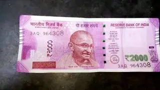 NEW 2000 RUPEES NOTE NANO GPS CHIP & RADIO ACTIVE INK BLACK MONEY  TRACKING TECKNOLOGY FINALLY NOT