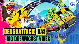 Denshattack: Гоночная игра с трюками на поездах в стиле Dreamcast | Новый геймплей сегодня