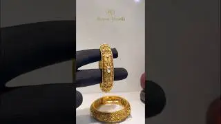 Gold Kara's that Suits You Antique Gold Bangles           22K Hallmark HUID