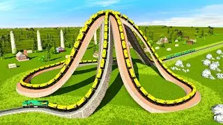 Extreme Broken & Curved Train Tracks⚠️Trains like Giant Octopus🚂Trainz Simulator 2019