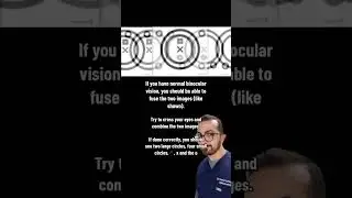 This Binocular Vision Test checks for your ability to cross your eyes and fuse the seperate images s