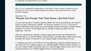 Infinity Downline Team Benefits Infinity Downline Training Intro