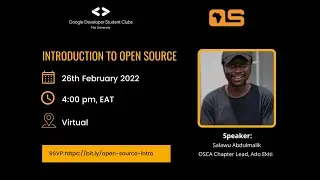 Introduction to Open Source and OSCA Africa