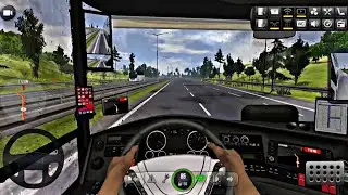 Bus Simulator : Ultimate | Highway 🛣️ | Setra Bus 🚍 | Mobile Gameplay | Hunter Driving POV 