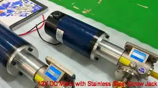 DC motor with PWM control - vertical lead screw nut gear jack - 1 ton - JSS-1T - stainless steel 304