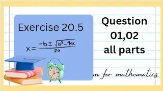 Class 10 New Maths book Ex:20.5 quest 01 & 02 #ex:20.5 #class10maths #mathsnewbook #mathssindhboard