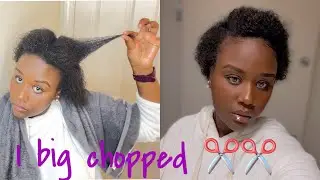 BIG CHOP ON 4B/4C HAIR AFTER 8 MONTHS TRANSITIONING | NATURAL HAIR JOURNEY