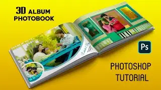 How To Create 3D Album PhotoBook Design in Photoshop Tutorial Repeat Creation