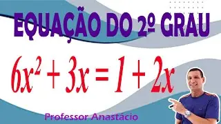 Qual é o conjunto solução da equação do segundo grau 6x² + 3x = 1 + 2x? Matemática básica #equation
