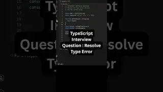 TypeScript Interview Ques: Resolve Function Input Error with Generics  #typescriptinterviewquestions