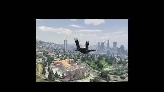 Sky Dive Into Swimming Pool CHALLENGE #gta5 #gta5fail #shorts