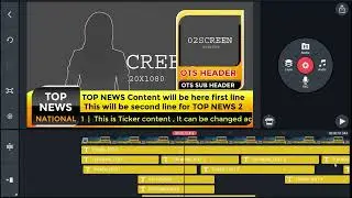 Tutorial for kinemaster  Motiondiva Broadcast 11 TICKER TOP BAND OTS