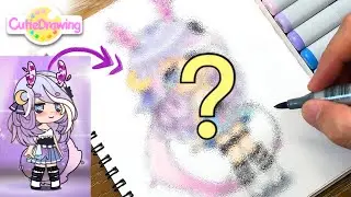 Drawing my Gacha Club Character with Skull Pupil //PracticingDrawing#44