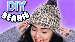 DIY EASY BEANIE HAT! LOOM KNITTING FOR BEGINNERS!