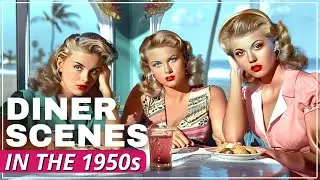 1950s USA - 50 RARE Diner Scenes of Vintage America - Colorized