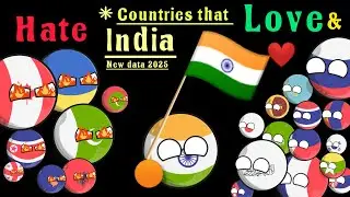countries that love and hate India new data 2025 #india #countryballvideo #newdelhi #usa