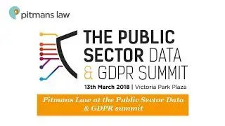 Pitmans Law at The Public Sector Data & GDPR Summit