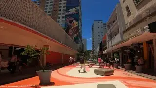 Tropical Urban Life: POV Walk in BRAZILIAN city Downtown - Florian&oacute;polis