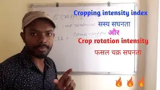 Cropping intensity index and Rotation intensity | (शस्य सघनता & फसल चक्र सघनता) # Amresh Sana