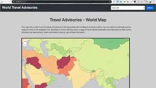 Travel Advisory World Map - CS50 Final Project