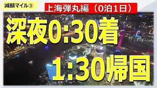 【減額マイル弾丸③】深夜0:30上海着→朝までホテル→観光→1:30帰国の0泊1日旅✈️