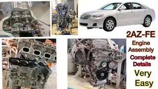 2az engine reassembly || head and balance shaft timing chain installation