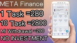 New earning app launched today    money Task 2nd app               meta finance