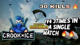 1v4 3Time in a Single Match | watch this op match | CROOKS Esports | PUBG MOBILE