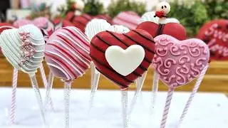 Valentine's Day Cake Pops💗Detailed Easy Decorations tutorial
