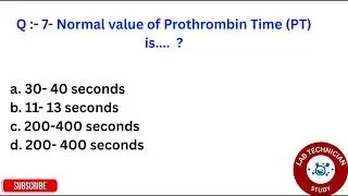Lab Technician  Exam Questions And Answers | Lab Technician MCQ Series | Lab MCQ Class