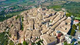 Trevi - Perugia - Umbria - (by drone 4K)