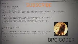 How to create a pivot table using vba excel | create a pivot table using vba excel