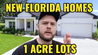 2 Florida New Construction Homes on 1 Acre Lots! + Builder Incentives