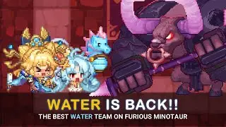 [Guardian Tales] Лучшая команда Wakamo Water в игре Furious Minotaur | GR117 Crypt of Pharaoh