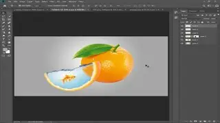 Water Orange Splash Effect  II Photoshop Tutorial  II Photoshop Effects