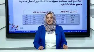 الحاسوب للثاني متوسط/ الوحدة3/الفصل1/الدرس3/التعابير والجداول المنطقية