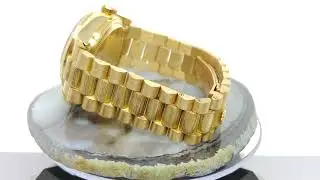 ROLEX PRESIDENT DAY DATE 18078 BARK FINISH - 18K Yellow Gold Watch