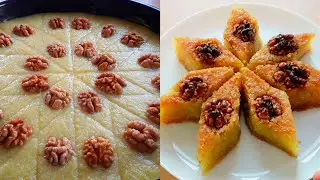 أطيب صينية بسبوسة بطريقة سهلة وسريعة لذيذة وبتكفي العيلة كلها