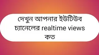 How to view realtime views of YouTube channel