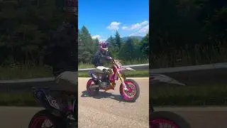 Wheelie Ktm 450 🩷😍 #supermoto #ktm #bike #wheelie #moto