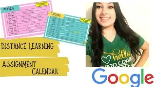 Distance Learning Set Up | Weekly Calendar | EASY Student Use | Third Grade