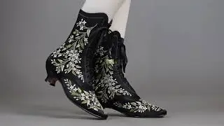 Flora Women's Embroidered Boots - American Duchess x Bata Shoe Museum
