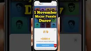 1 November Major Puzzle Durov | Major Puzzle Durov Today| Major Combo Today
