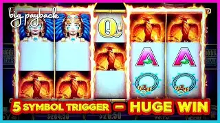 5 Symbol Retrigger &rarr; HUGE WIN! Fire Light Eruption Slot - HOT NEW GAME!
