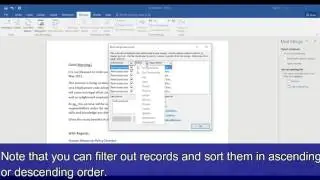 Microsoft Word 2016 Tutorial 20 How to Use Mail Merge