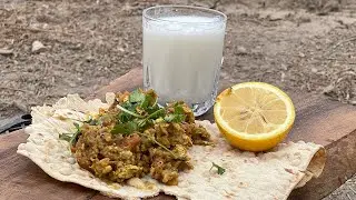 Fast 4-minute vegan recipe | Mirza Ghasemi  | میرزا قاسمی در طبیعت