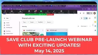 Save Club Pre Launch Webinar with exciting updates! May 14, 2025
