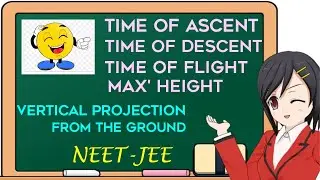 MOTION IN 1D:24 VERTICALLY PROJECTED BODY FROM THE GROUND (foundation/Olympiad/neet/jee)