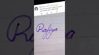 Rafiya beautiful name write in cursive writing #writing#cursive#rafiya#shorts#clip