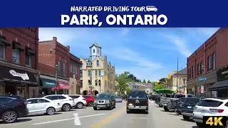 🚗  Paris, Ontario 🌊 4K Drive